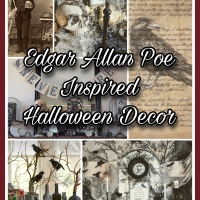 Edgar Allan Poe Inspired Halloween Decor as found on Pinterest